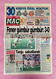 22 Eylül 1991 Foto maç gazetesi Fenerbahçe 3 Ankaragücü 0 Galatasaray 2 Konyaspor 1 Larry Richard Trabzonspor 1 Bursaspor 2 Altay 3 Gençlerbirligi 2