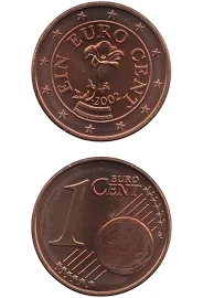 Avusturya, 1 Euro Cent 2002, ÇİL Eski Madeni Para