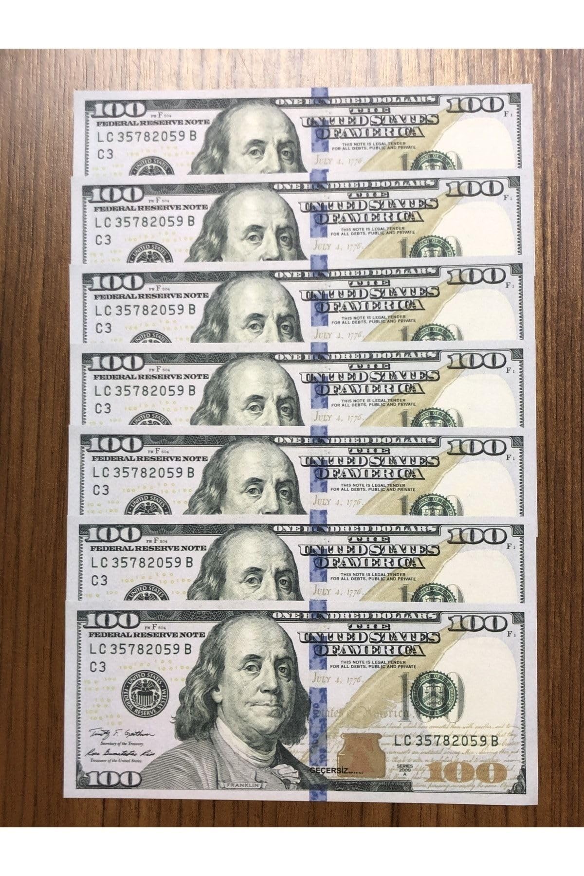 Axe Tools Düğün Eğlence Için Yapay Sahte Dolar 100 Adet 100 Dolar Açık Yeşil