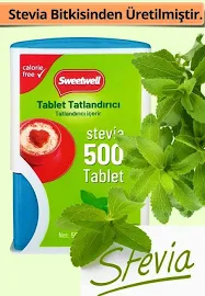 Sweetwell Stevia Tablet Tatlandırıcı 500 Tablet Sıfır Kalori