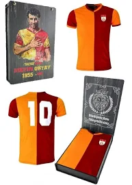 Galatasaray Orijinal Metin Oktay T-Shirt Özel Tasarım Aslan Baskılı Ahşap Kutu