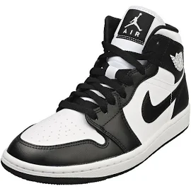 Nike Air Jordan 1 Orta Boy Bayan Modası Beyaz Siyah Spor Ayakkabı 6 UK