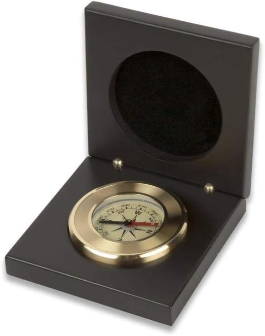 Geseus Pusula Ahşap Pirinç kaplama Lüx Pusula Masaüstü Dekor Pusula-1070