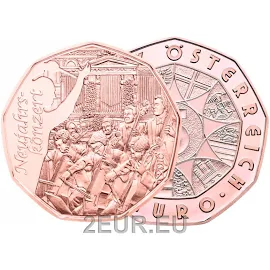 Austria 5 euro coin 2016 - Сoncert of the new year