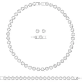 Swarovski Angelic | Rhodium Plated | White |Round | Necklace Jewellery