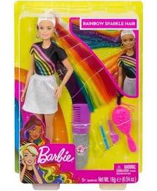 Barbie Fxn96 Gökkuşağı Renkli Saçlar Bebeği