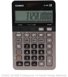 Casio JS-40B Profesyonel 14 Hane Masa Üstü Hesap Makinesi