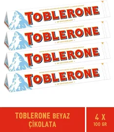 Toblerone Beyaz cikolata 100 gr - 4 Adet