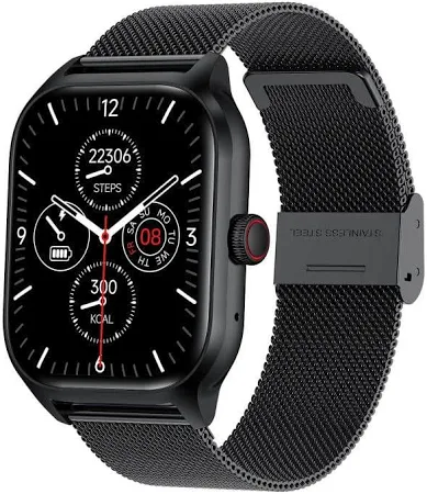 Смарт-годинник Lemfo LT10-Y12 сталевий ремінець Black (16727) Чорна П'ятниця