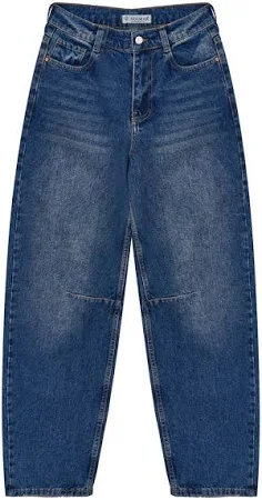 Джинси MID-RISE BAGGY BALLOON синього кольору