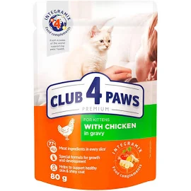 Корм для кошенят Club 4 Paws з куркою в соусі