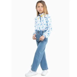 Блуза с узором для девочки MyChance Цветы 116 см Разноцветный (2000989804376)