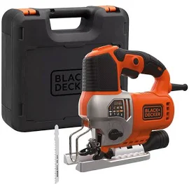 Електролобзик Black&Decker 50 Вт, 1000 - 3100 хід/хв, 2.2 кг, кейс (BES610K). Електролобзики