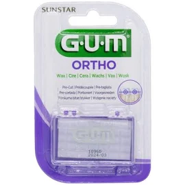 Воск для брекет-систем GUM Ortho стандартный. Уход за зубными протезами и брекетами