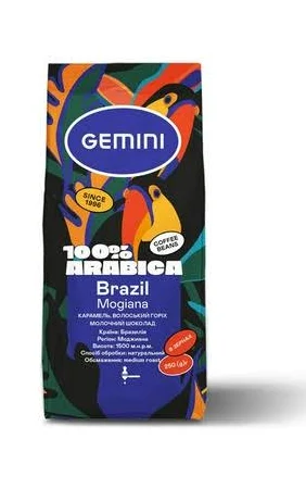Кава в зернах Gemini Brazil Mogiana 250г