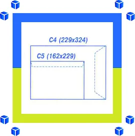 Конверти С4 (324х229) скле, біл. (0+0)