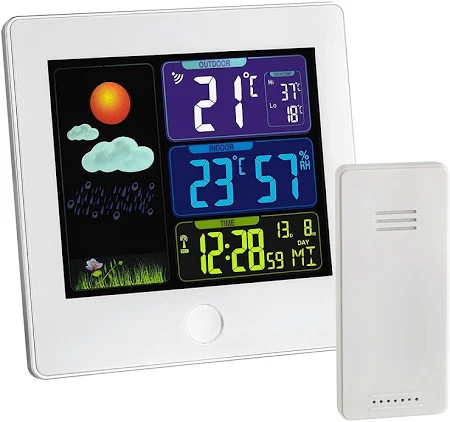 Метеостанція TFA Sun з кольоровим дисплеєм біла 35.1133.02