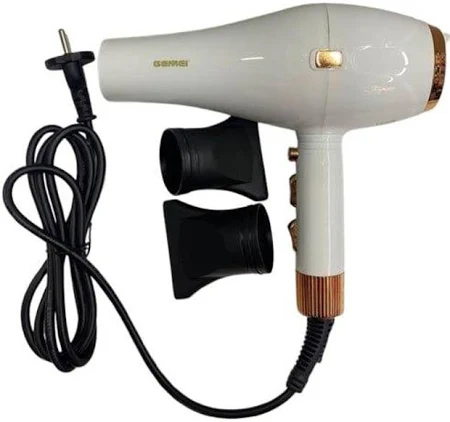 Фен для волосся GEMEI GM-1797 з 3 швидкостями Білий (27507058) Чорна П'ятниця
