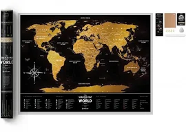 Скретч Карта Мира Travel Map Black