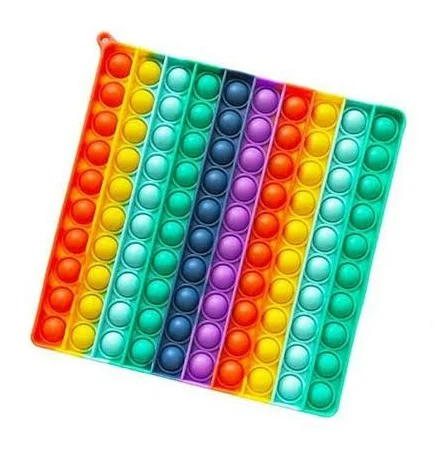 Іграшка антистрес Гігантський Поп іт Квадрат XXXL 30 см, сенсорна іграшка Райдужний Рop it, поп-іт, popit. Антистреси