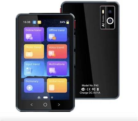 Голосовий електронний перекладач P40 135 мовами з WiFi, сенсорним екраном і фото-перекладом Black (P40translator)
