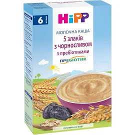 HiPP - Молочная каша 5 злаков с черносливом с пребиотиками, 250 г