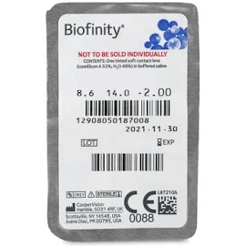 Лінзи Biofinity (Біофініті) | Контактні лінзи одномісячні для зору