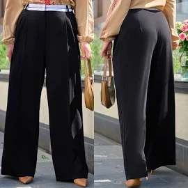 Модні жіночі вільні штани палаццо в кольорах, розміри 42 - 56