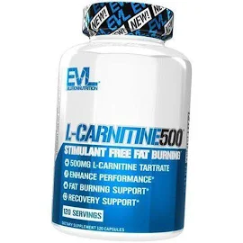 Л Карнитин Тартрат для похудения, L-Carnitine 500 Caps, Evlution Nutrition 120капс