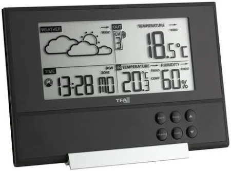 Бездротова метеостанція TFA PURE з плоским дизайном 35.1107