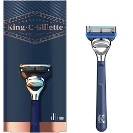 Станки и помазки для бритья Gillette King C. Shave & Edging Razor Станок+ сменная кассета 1pcs (7702018544585) черная пятница