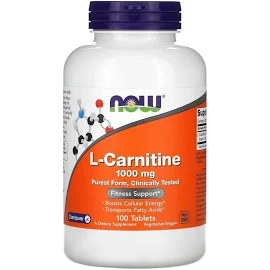 Now Foods, L-Carnitine (100 таб. х 1000 мг), l-карнитин, жиросжигатель