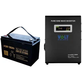 Комплект Volt Polska SINUS PRO 800 W 12/230V 500/800W + Акумулятор VOLT AGM VRLA 100Ah 12V