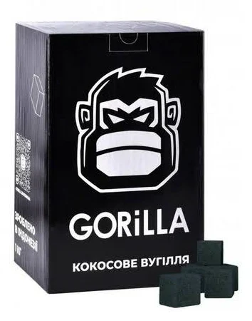 Кокосове вугілля Gorilla 1кг. Вугілля для кальянів