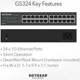 NETGEAR Комутатор GS324 24xGE, некерований