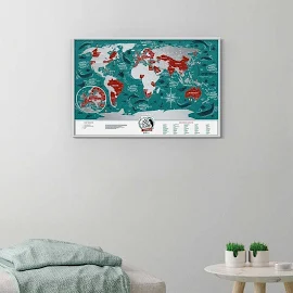 Скретч карта мира "Travel Map Marine World" (англ) (тубус) MW 1 шт.