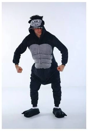 Чоловічі кігурумі Піжама Kigurumi Горила Чорний М 155-165 см. (1095/2). Чоловічі кігурумі