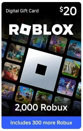 Карта поповнення Roblox Gift Card на 2000 ROBUX | 20$ (USD). Картки доступу, активації та онлайн-поповнення пакетів