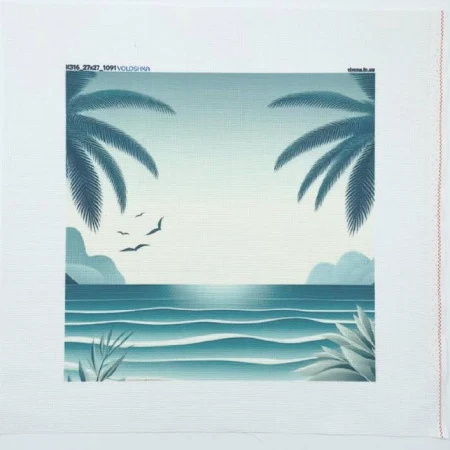 Канва КЗ16_27х27_1091 Канва Zweigart з фоновим малюнком Aida 16, 27х27 см. Voloshka