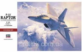 Збірна модель літака Hasegawa PT45 Lockheed F-22A Raptor