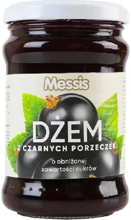 Джем Messis зі зниженим вмістом цукру 280 г чорна смородина