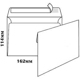 Конверт белый С-6 162*114мм