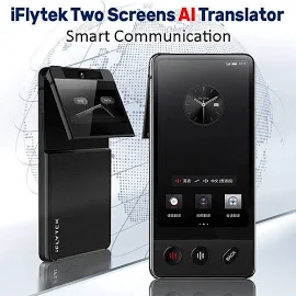 Розумний перекладач iFlytek 2 дисплея зі штучним інтелектом / 2380 mAh / Bluetooth / LTE