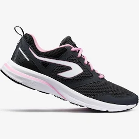 Кросівки жіночі run active для бігу чорні/рожеві - KALENJI