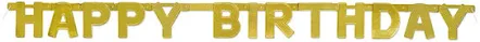 Шарнірна золота гірлянда "З Днем народження" 121 см