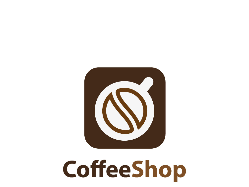 Мінімалістичний дизайн логотипу кавової чашки в зернах, елегантний значок