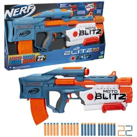 Бластер Hasbro Nerf Elite 2.0 MotoBlitz Нерф Еліт 2.0 МотоБлітз, 22 патрони F5872. Іграшкова зброя