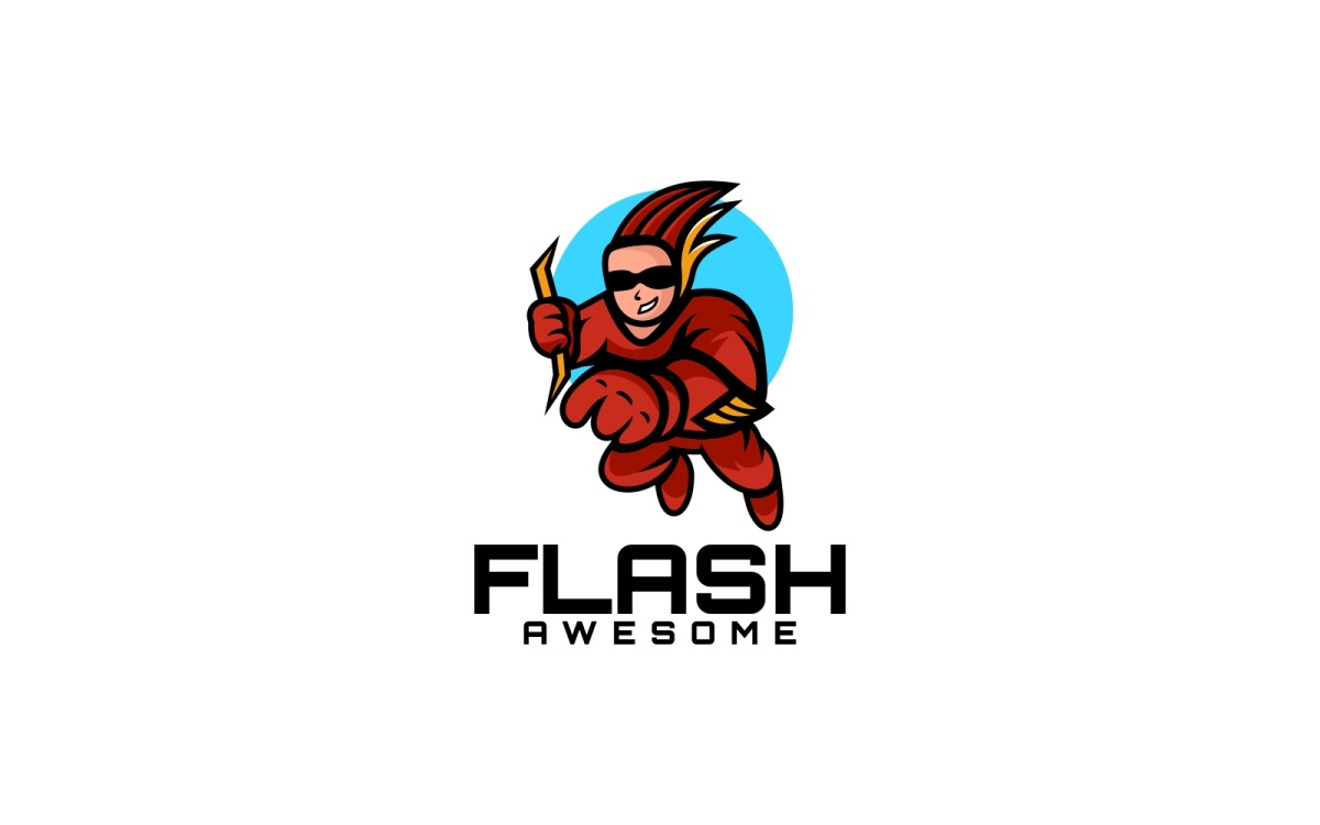 Логотип мультфільму Flash Mascot