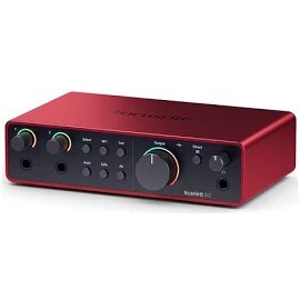 Аудиоинтерфейс Focusrite Scarlett 2i2 (4Gen). Аудиоинтерфейсы