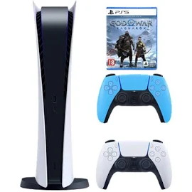 Sony PlayStation 5 Digital Edition 825GB God of War Ragnarok Bundle + доп. джойстик(Blue) - Sony